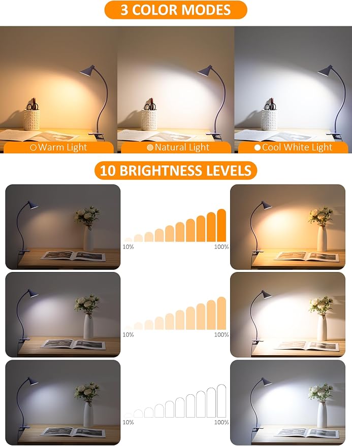 Clip on Light USB Reading Lights - Image 2
