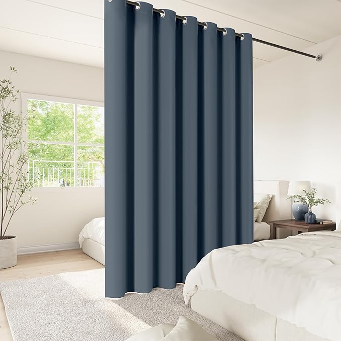 ChrisDowa Room Divider Curtains 84 Inches Long Sliding Door Curtain 1 Panel | - Image 2
