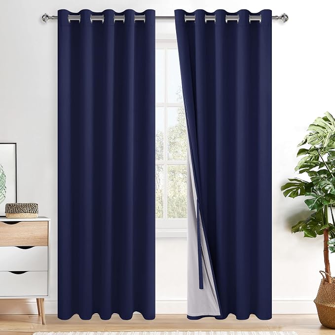 XWZO 100% Blackout Curtains 84 Inches Long by XWZO
