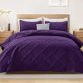 Exclusivo Mezcla Twin Size Quilt Set, Deep Purple | Soft Bedspreads by ExclusivoMezcla