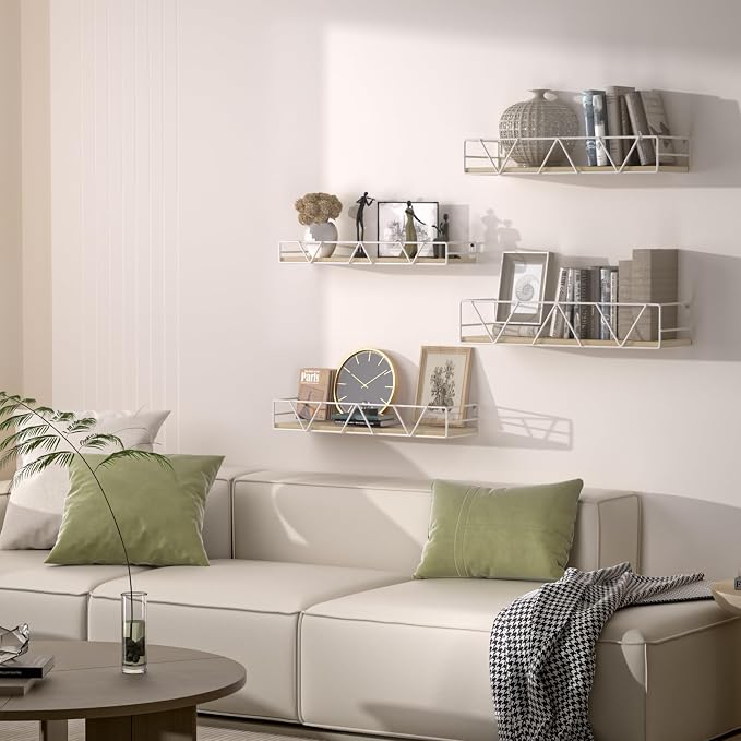 Floating Shelves Set of 4, Wood Wall Shelf, Farmhouse Shelf - Image 2