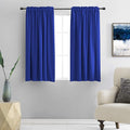 Royal Blue 45 Inch Length Blackout Curtain Panels by DONREN