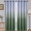SimpleHome Ombre Gradient Sage Green White to Gray Curtains Bedroom 52Wx84L | by SimpleHome