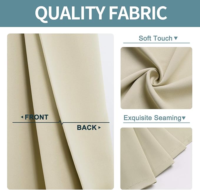 ChrisDowa Blackout Curtains for Bedroom 84 Inch Door Curtain, 1 Panel | 52W x - Image 4