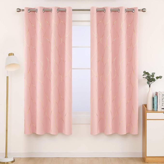 Deconovo Curtains for Living Room, Pattern Blackout Curtains 72 Inches Long | - Image 2