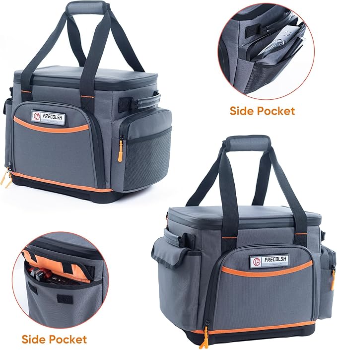 FRECOLSH Travel Carrying Case Compatible with Jackery 500, Portable Power Station Storage Case with Water- proof Bottom and Pocket for Jackery Accessories, Storage Bag Only