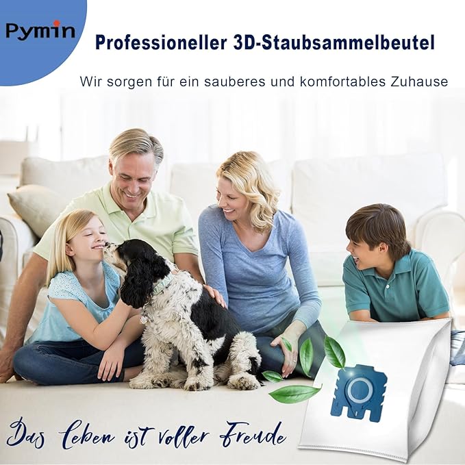 Pymin Upgraded 20 Pack GN Vacuum Dust Bags Compatiable with Miele Hoover Bags,3D Efficiency GN Vacuum Bags for Classic C1,Complete C2 C3, S227 S240, S270, S400, S600, S800,S2, S5, S8 Series