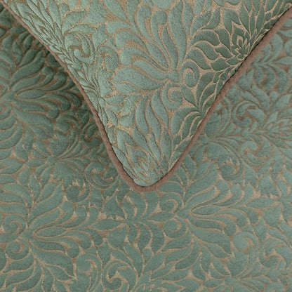 The HomeCentric King/Queen/Twin Blue & Beige Decorative Twin 53"x18" Bed Runner Without Pillow Cover, Damask Bed Scarf on Jacquard Fabric - Arabella