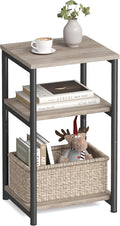 VASAGLE Side Table, Small End Table, Tall Nightstand, Steel Frame | by Unknown