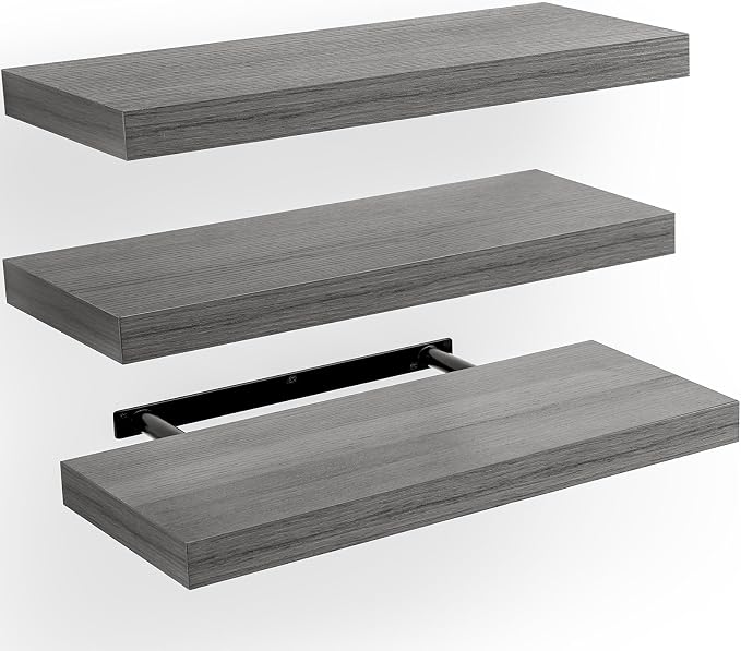 Amada 15.7" Floating Shelves for Wall Decor & Storage, Living Room, 22 lbs by AMADAHOMEFURNISHING