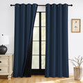 RYB HOME 100% Blackout Navy Blue Curtains by RYBHOME