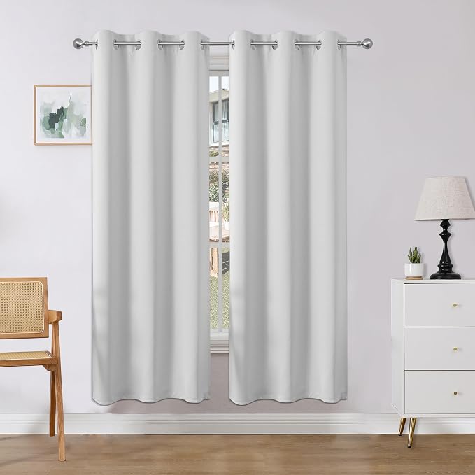 Joydeco Blackout Curtains 72 Inches Long 2 Panels Set, Thermal Insulated Long by JOYDECO