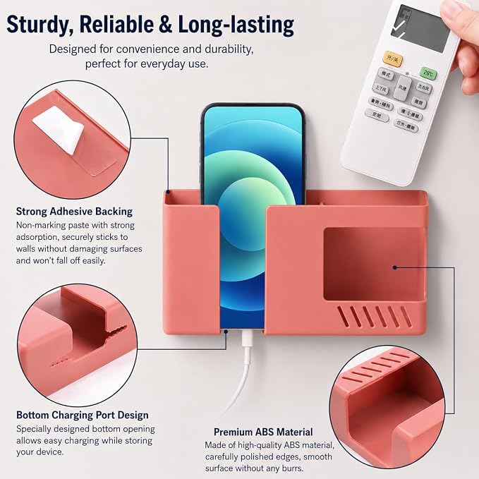 D3 Wall Mount Phone Holder, Punch-Free Wall-Mounted Mobile Phones Charging to - Image 3