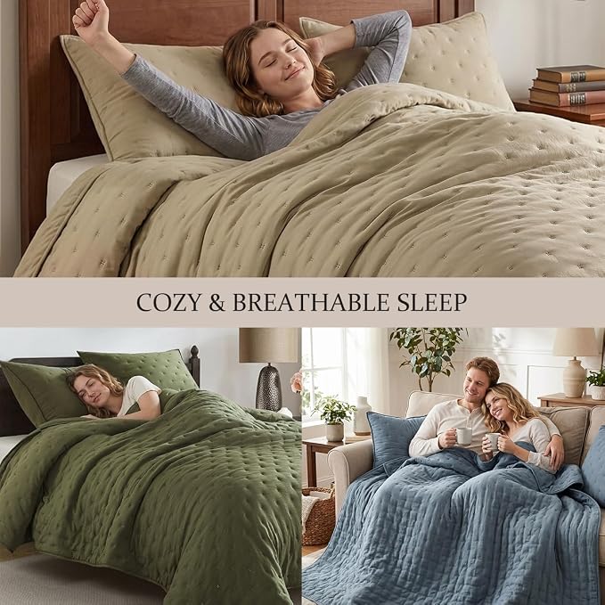 ROARINGWILD California Cal King Size Quilt Bedding Sets - Image 5