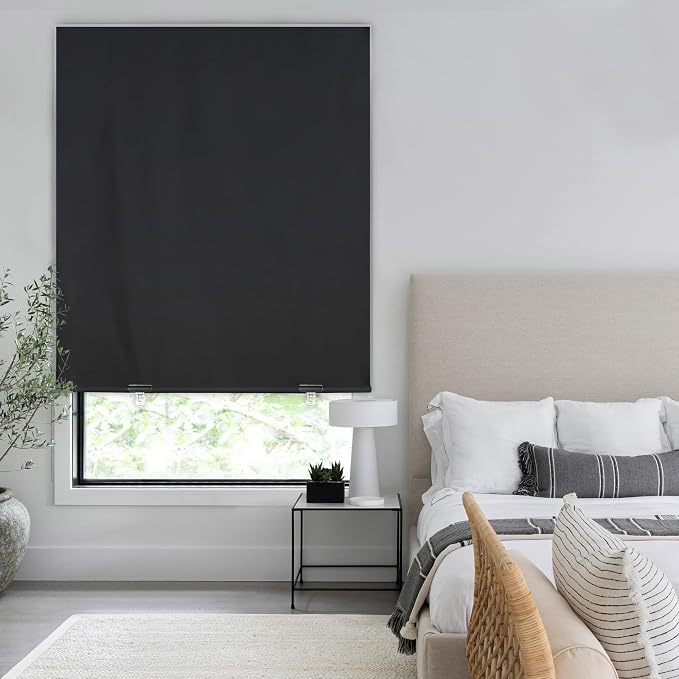 LazBlinds 100% Blackout Roller Shades, Thermal Insulated UV Protection Privacy - Image 6