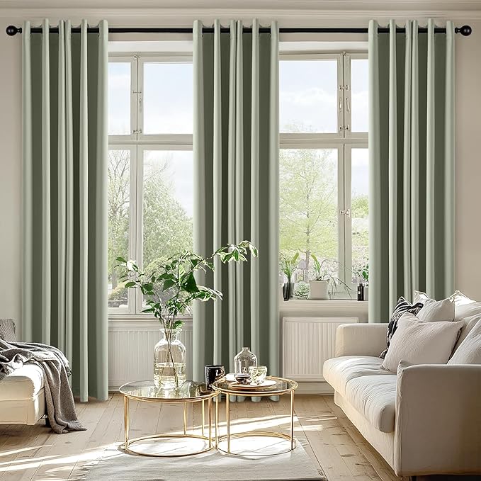 MIULEE Blackout Curtains for Bedroom 2 Panels 40 x 86 Inch Long Sage Green | - Image 6