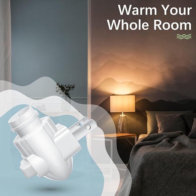 Tuanse 20 Sets Plug in Night Light Module Night Light Base with Shade Mounting Clip Plastic Lights Rotating Base for Making Your Own Decorative (White)