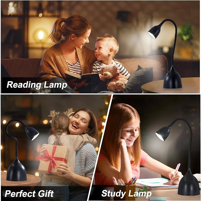 EJIAXIN Desk Lamp for Home Office, LED Reading Light, Small Adjustable Flexible - Image 4