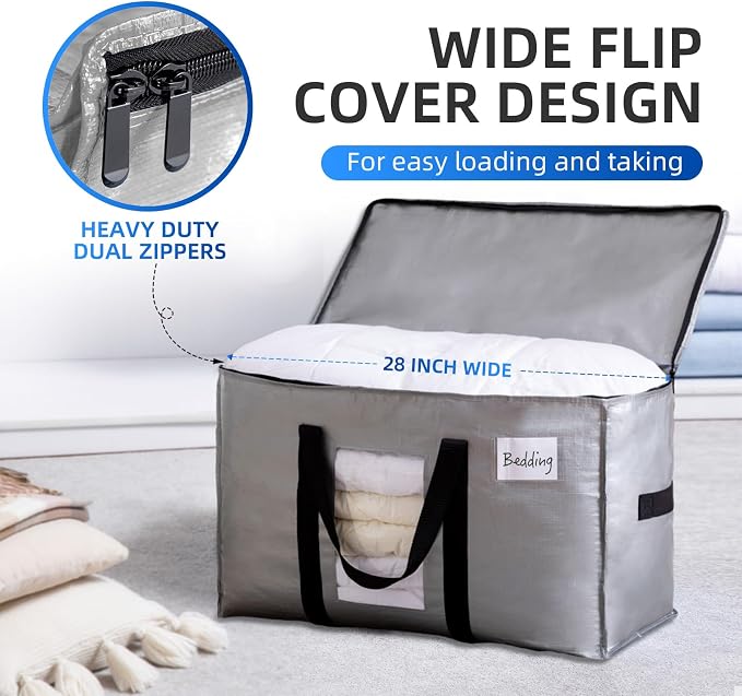 TAILI 12 Pack Silver XXL Moving Bags, Storage Bags - Image 4