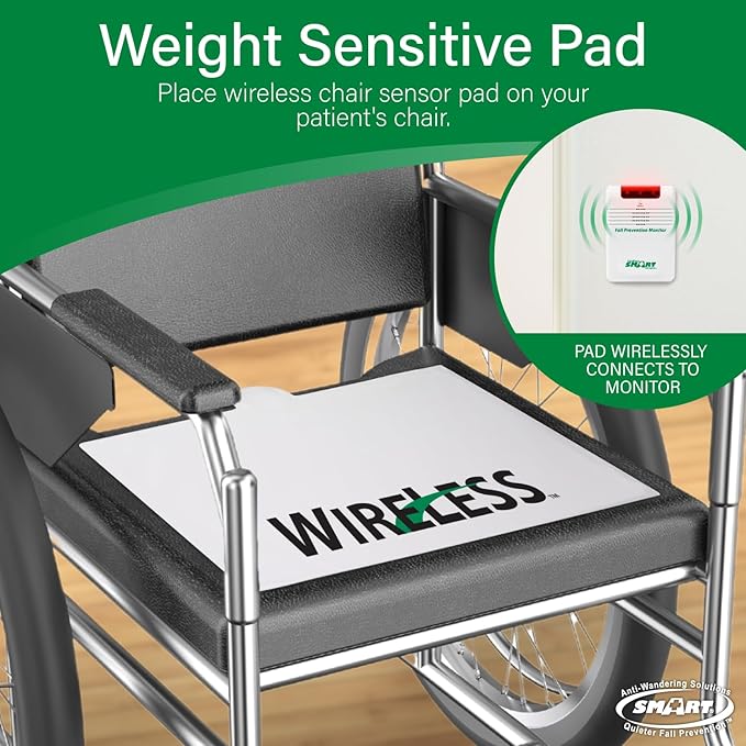 Smart Caregiver Cordless Bed and Chair Exit System - No Alarm in Resident's Room! Smart Caregiver 433BC1AC-SYS