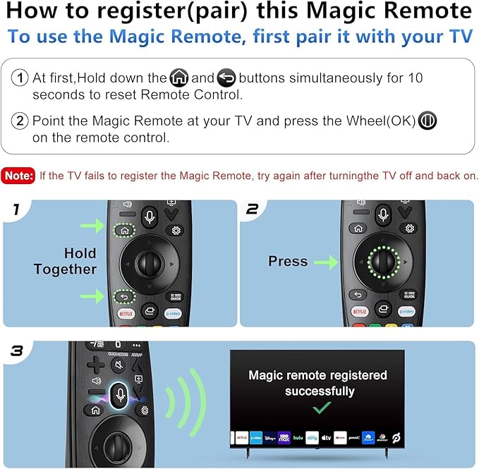 Voice Magic Remote Replacement Control, Compatible with LG Smart TVs, AN-MR20GA MR19BA MR21 MR22 MR23 Series, Google Assistant, Alexa Integration (AKB7585501 Voice)