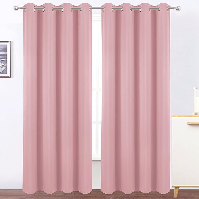 100% Blackout Pink Curtains - Image 2