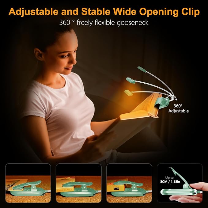 Gritin Rechargeable Book Light for Reading in Bed - Image 5