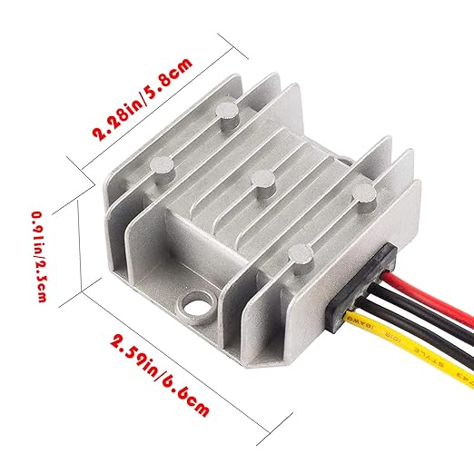 MGGi DC to DC 12V/24V to 5V 10A 50W Voltage Reducer Converter Regulator, Step Down Converter Regulator Waterproof Power Supply Module Buck Transformer, for Golf Cart, Forklifts, Car