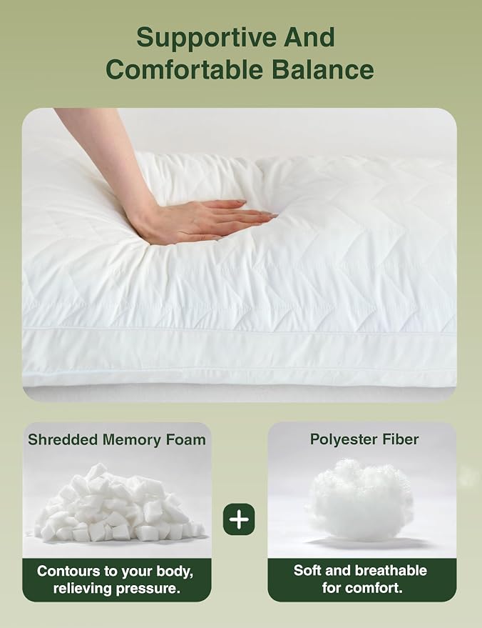 ZonLi Long Body Pillows for Adults, Memory Foam Body Pillow Adjustable - Image 6