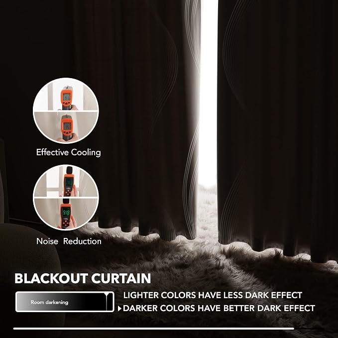 Deconovo Blackout Back Tab Curtains - Image 5