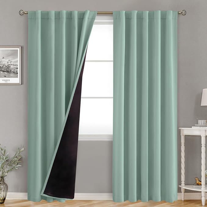 BGment Blackout Curtains with Thermal Insulation Liner Curtains 84 Inches Long by BGment