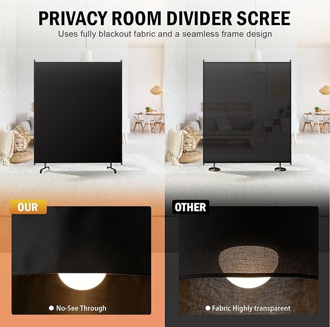 Room Divider Panel, 100% Blackout Privacy Screens - Image 4