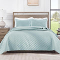 Exclusivo Mezcla Reversible California King Quilt Set, Light Blue | Lightweight by ExclusivoMezcla