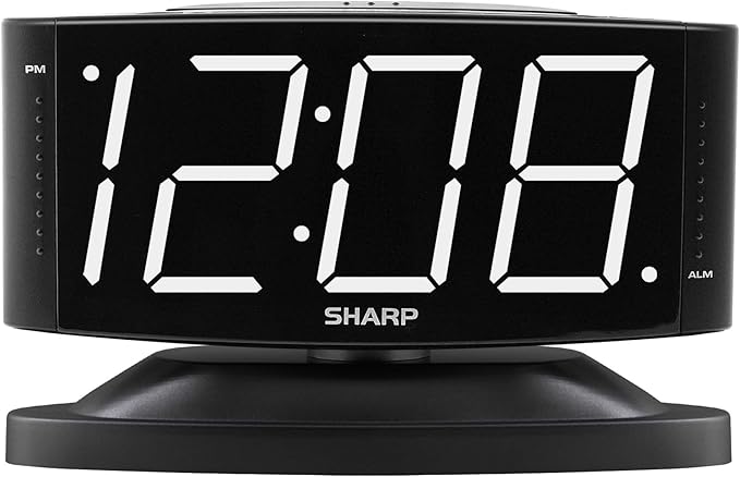 Sharp Digital Alarm Clock with Swivel Base by SHARP