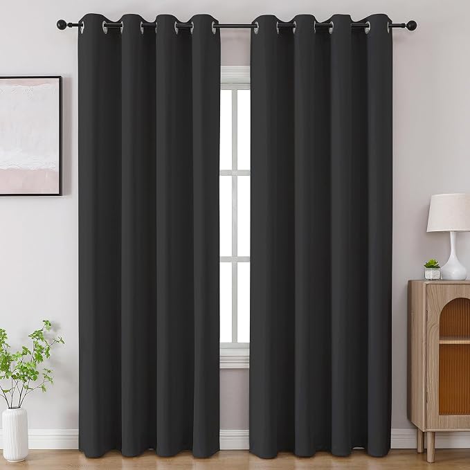 CUCRAF Blackout Curtains for Bedroom, Thermal Insulated Room Darkening Grommet by CUCRAF