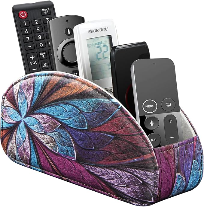 PU Leather Remote Control Holder TV, Remote Caddy by YAPISHI