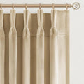 102 Inch Long Custom Velvet Curtains, Modern White Tone Window Panels by Unknown