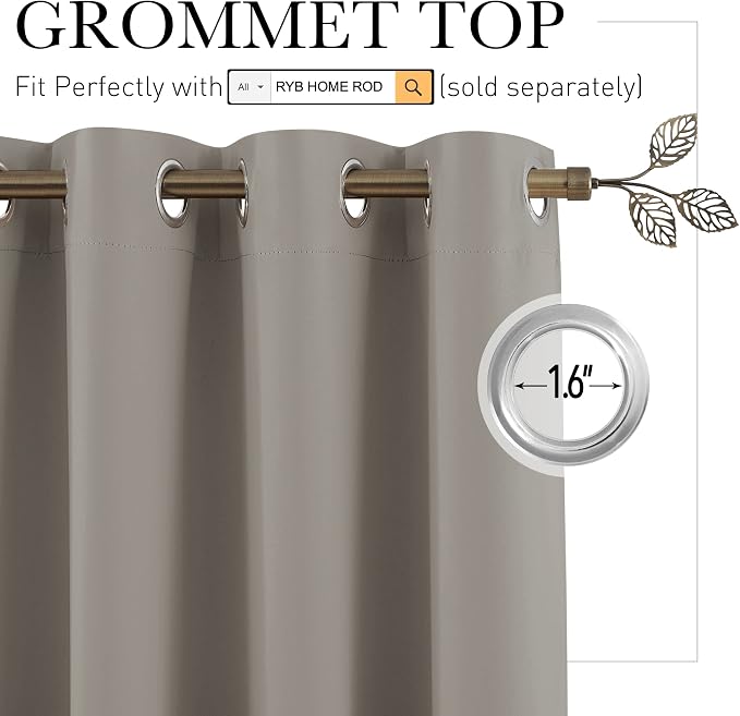 RYB HOME Privacy Room Divider Curtains - Image 2