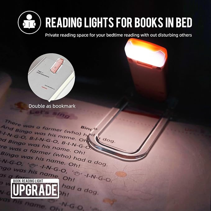 EGWASER Book Light for Reading in Bed, USB Rechargeable Clip on Book Lights - Image 7