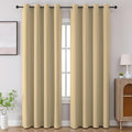 CUCRAF Beige Blackout Curtains 108 inch Length 2 Panels Set, Room Darkening by CUCRAF