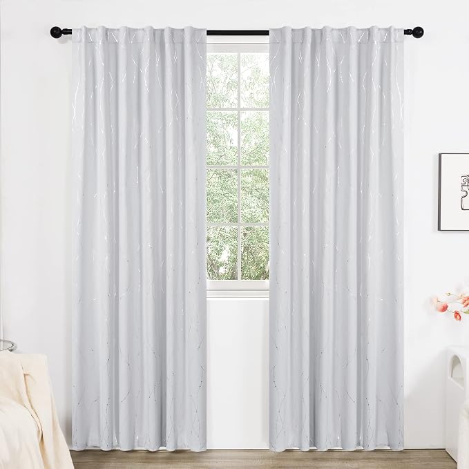 Deconovo Light Blocking White Curtains - Image 2