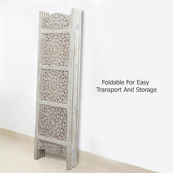 COTTON CRAFT Room Divider Wood Screen - Image 7