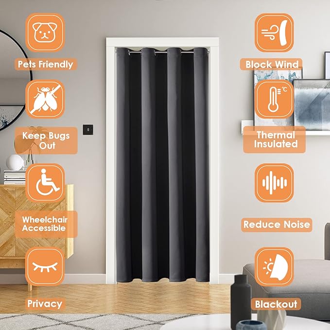 ChrisDowa Blackout Curtains Door Curtain - Image 2
