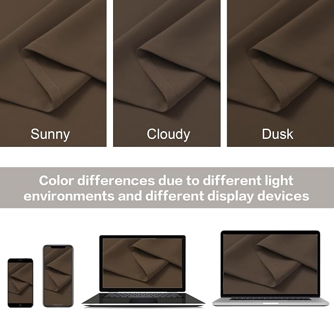 Blackout Curtains/Drapes 84 Inches Long, 2 Panels, 52x84 | Light Blocking - Image 5