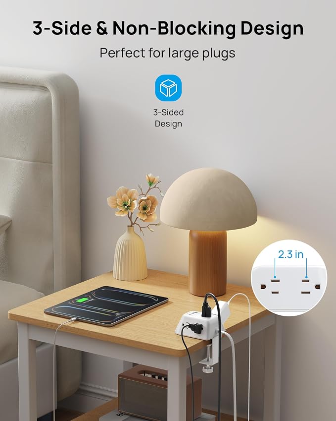 TROND Desk Clamp Power Strip, Desk Outlets - Image 5