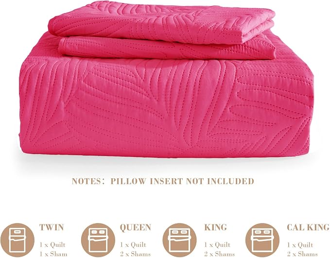 Exclusivo Mezcla 3-Piece King Quilt Bedding Set, Soft Microfiber Bedspreads | - Image 6