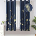 Window Curtains 63 Inch Blackout Curtains Palm Tree and Wheat Pattern Printed by ESTELARTEXTILER