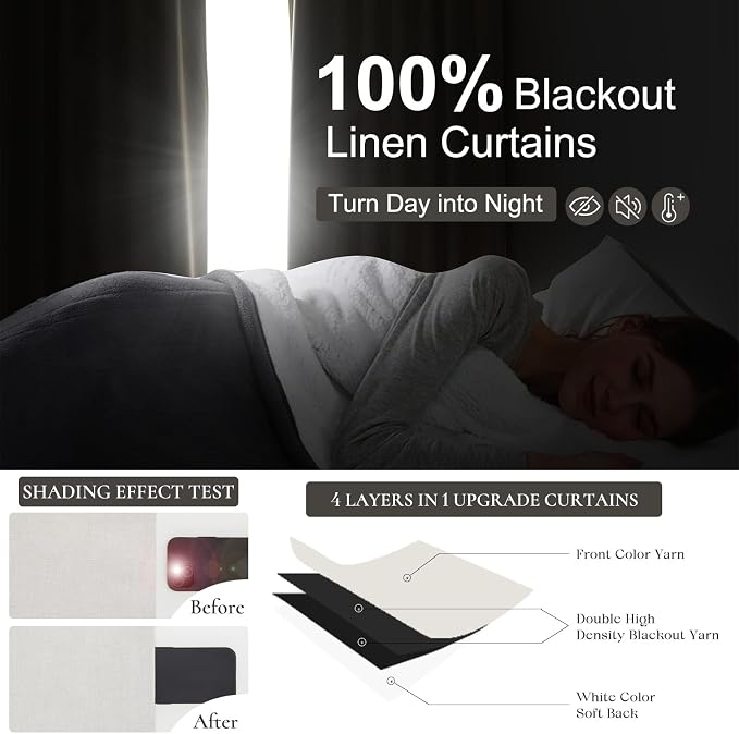 100% Blackout Curtains 90 Inches Long - Image 3