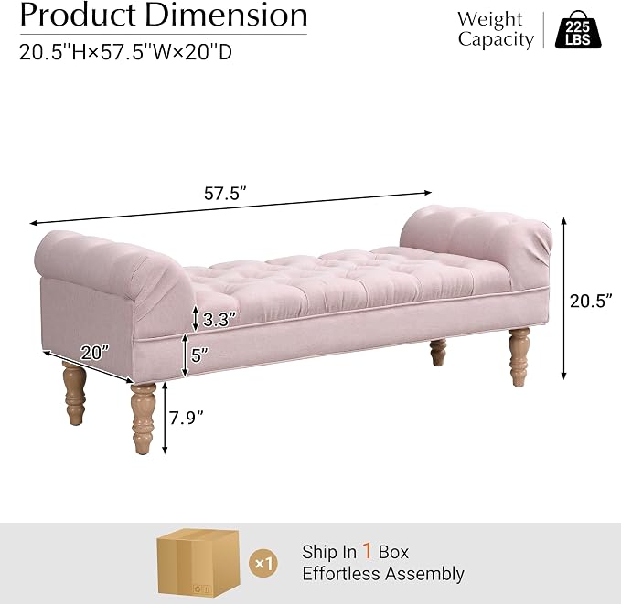 Christopher Knight Home Teaki Mid-Century Modern Upholstered Ottoman Bench - Image 2