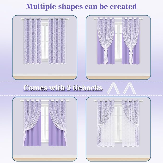 Yinhua Purple Blackout Curtains - Image 6